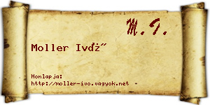 Moller Ivó névjegykártya